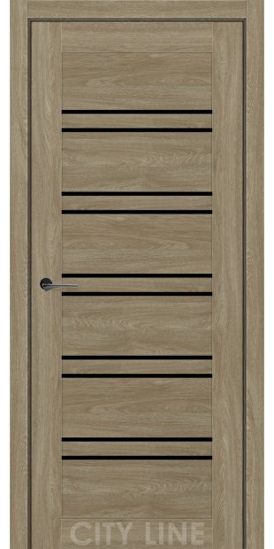 Межкомнатные двери CityLine Express TERENZA korfad-express-terenza-artvud-sepiya-oscar-collection-s-cernym-steklom